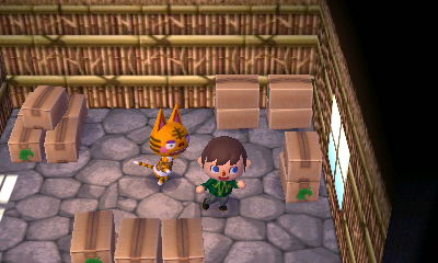 Dancing to celebrate Tabby's departure.