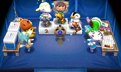 Holding up my new trophy.