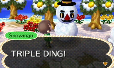 Snowman: TRIPLE DING!
