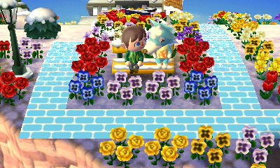 Sitting with Skye on the bench.