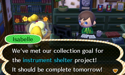 Isabelle: We've met our collection goal for the instrument shelter project! It should be complete tomorrow!