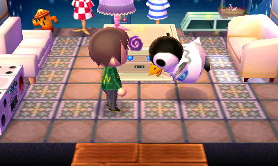 Aurora appears to fly as she takes her medicine.