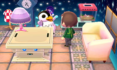 Aurora takes her medicine.