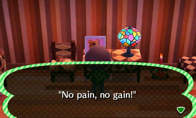 Quote on Teddy's pic: No pain, no gain!