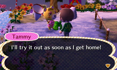 Tammy: I'll try it out as soon as I get home!