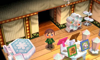 A tent wall and neutral floor.