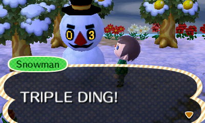 Snowman: TRIPLE DING!