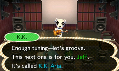 K.K.: Enough tuning--let's groove. This next one is for you, Jeff. It's called K.K. Aria.