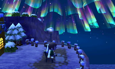 The northern lights as seen from Main Street.