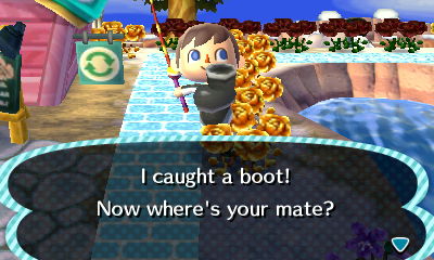 I caught a boot! Now where's your mate?