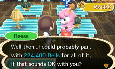 Reese: Well then...I could probably part with 224,400 bells for all of it, if that sounds OK with you?