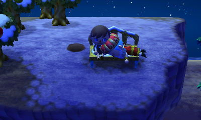 Tom passes out on a bench.