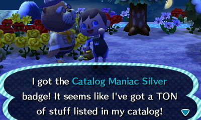 I got the Catalog Maniac Silver badge! It seems like I've got a TON of stuff listed in my catalog!