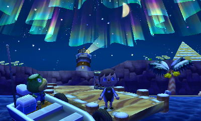 The northern lights as seen from my dock.