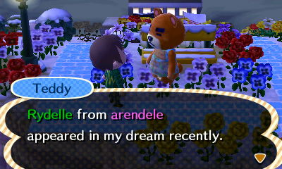 Teddy: Rydelle from Arendele appeared in my dream recently.