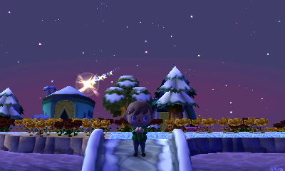 Wishing on a shooting star.