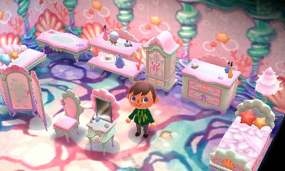 The complete mermaid furniture set.