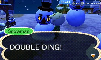 Snowman: DOUBLE DING!