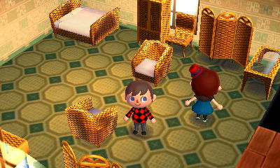 Saarah's golden cabana furniture set.