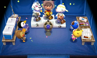 Celebrating a fishing tournament win.