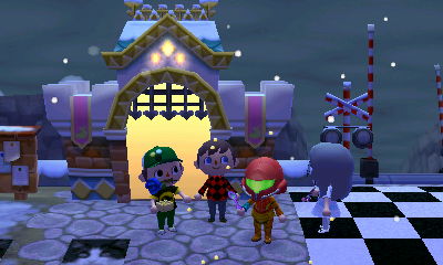 Visiting Tom and friends.