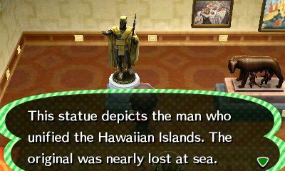 This statue depicts the man who unified the Hawaiian Islands. The original was nearly lost at sea.