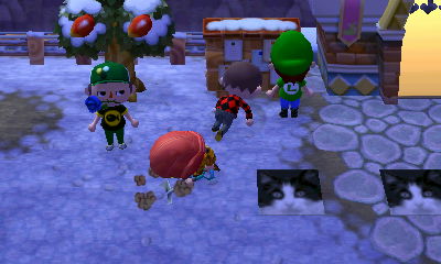 Falling into Tom's bulletin board.