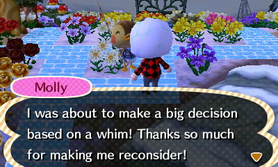 Molly: I was about to make a big decision based on a whim! Thanks so much for making me reconsider!