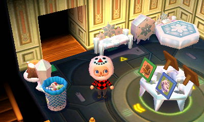 A stately wall and sci-fi floor.