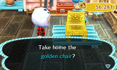Take home the golden chair?