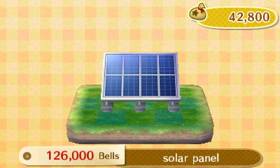 Solar panel: 126,000 bells.