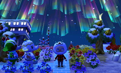 Big Top and Tia enjoying the northern lights.