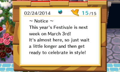 ~ Notice ~ This year's Festivale is next week on March 3rd!