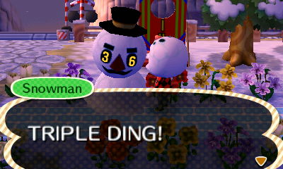 Snowman: TRIPLE DING!