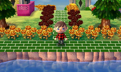 My new green brick path.