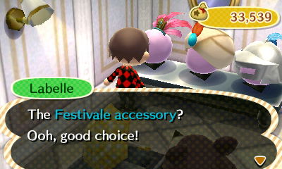 Labelle: The Festivale accessory? Ooh, good choice!