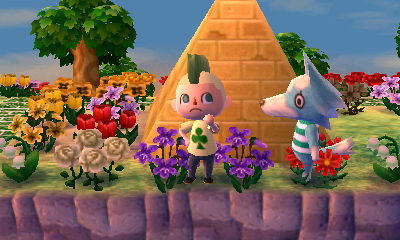 Standing with Skye near the pyramid.