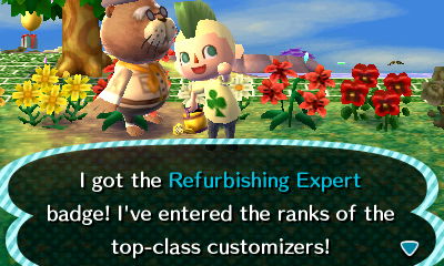 I got the Refurbishing Expert badge! I've entered the ranks of the top-class customizers!