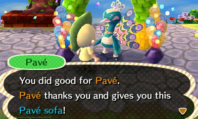 Pave: You did good for Pave. Pave thanks you and gives you this Pave sofa!