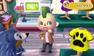 Wearing a Dr. Who jacket.