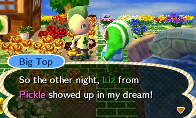 Big Top: So the other night, Liz from Pickle showed up in my dream!