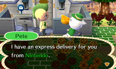 Pete: I have an express delivery for you from Nintendo.