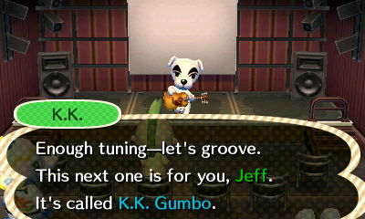 K.K.: Enough tuning--let's groove. This next one is for you, Jeff. It's called K.K. Gumbo.