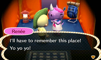 Renee: I'll have to remember this place! Yo yo yo!