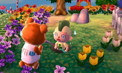 Teddy looked worried as I struggled to get out of a pitfall.