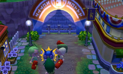 Beating up Yuka with toy hammers.