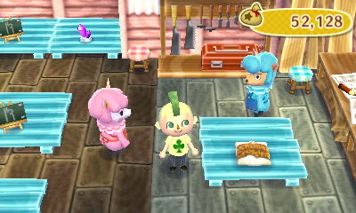 An Animal Crossing cushion.