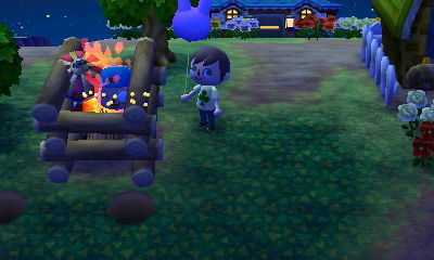 Making popcorn in the fire pit.