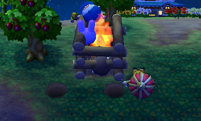 Passing out in the fire.