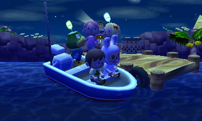 Getting ready to take a boat to the island.